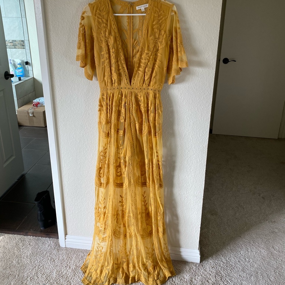 Honey Punch embroidered romper/dress